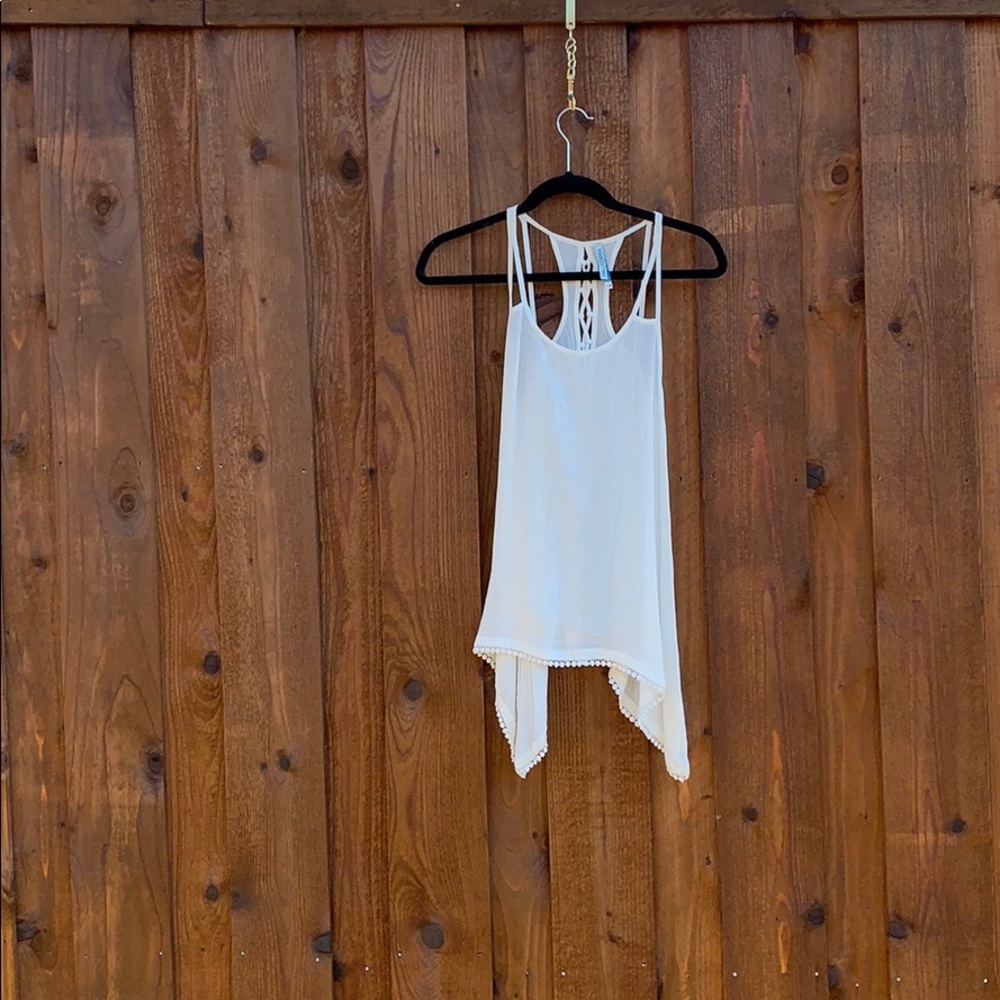 White Flowy wallflower shirt